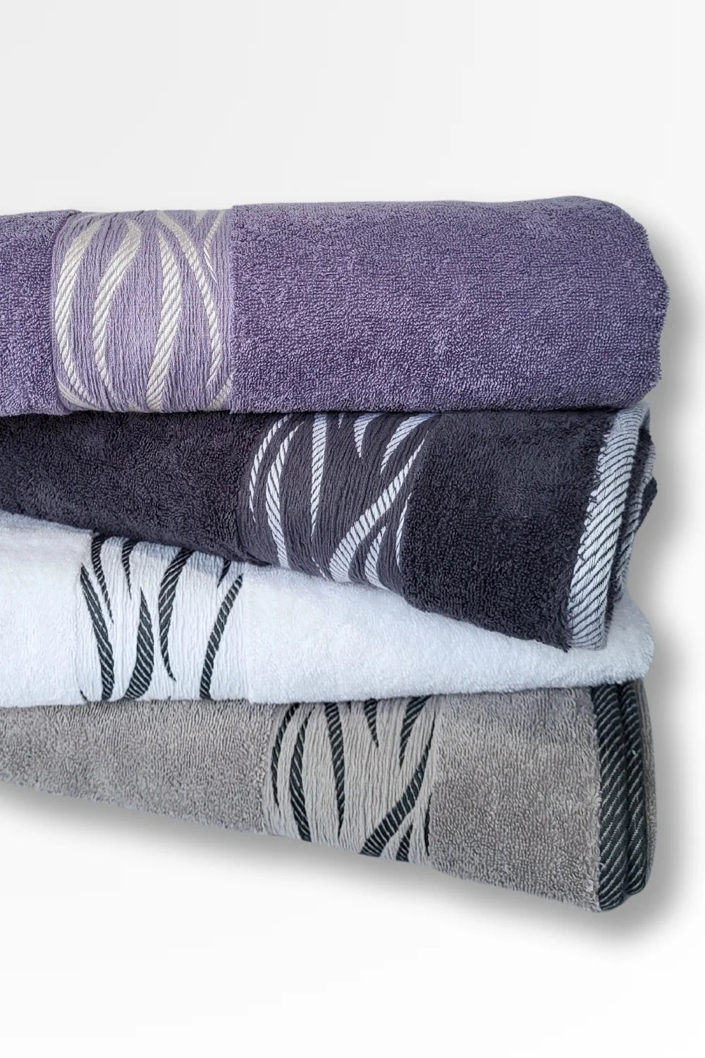 Belmanetti Premium Cotton Terry Towel Wave Design - Lounge-ready comfort