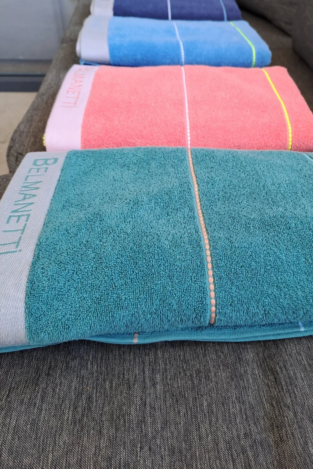 Belmanetti Beach Towel Dash Stripe Supersoft Cotton - Made in Europe