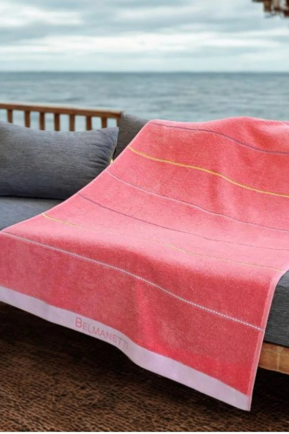 Belmanetti Beach Towel Dash Stripe Supersoft Cotton - Perfect for slow mornings