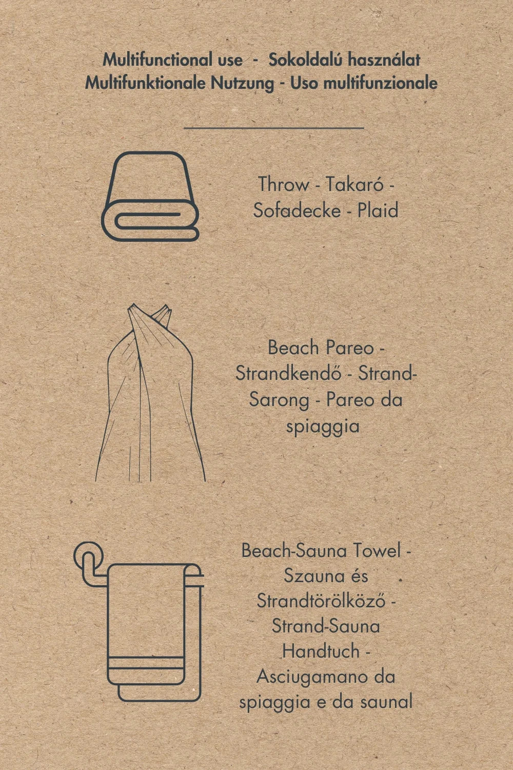 Belmanetti Bamboo Cotton Multifunction Towel - Premium quality fabrics