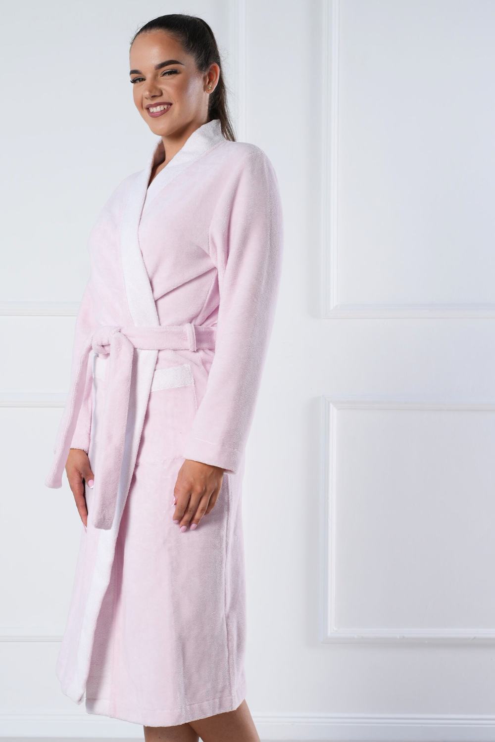 Belmanetti Bamboo Blend Long Kimono Robe in Gray Blue - Fast EU shipping