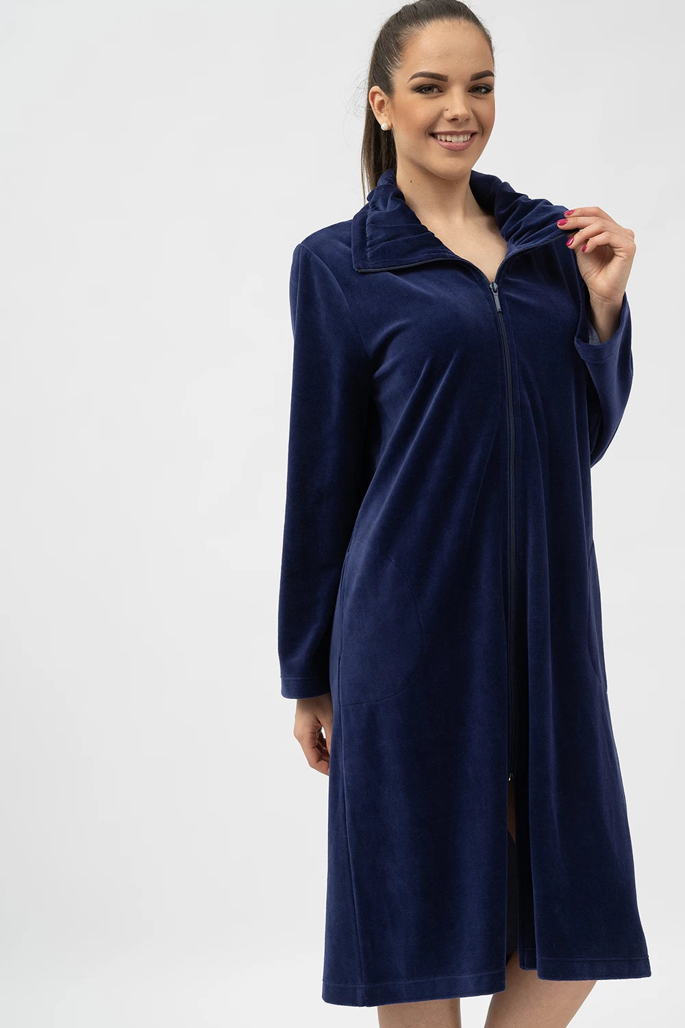 Belmanetti Classic Nicky Velour Women Zip Robe in Rose - Perfect for slow mornings