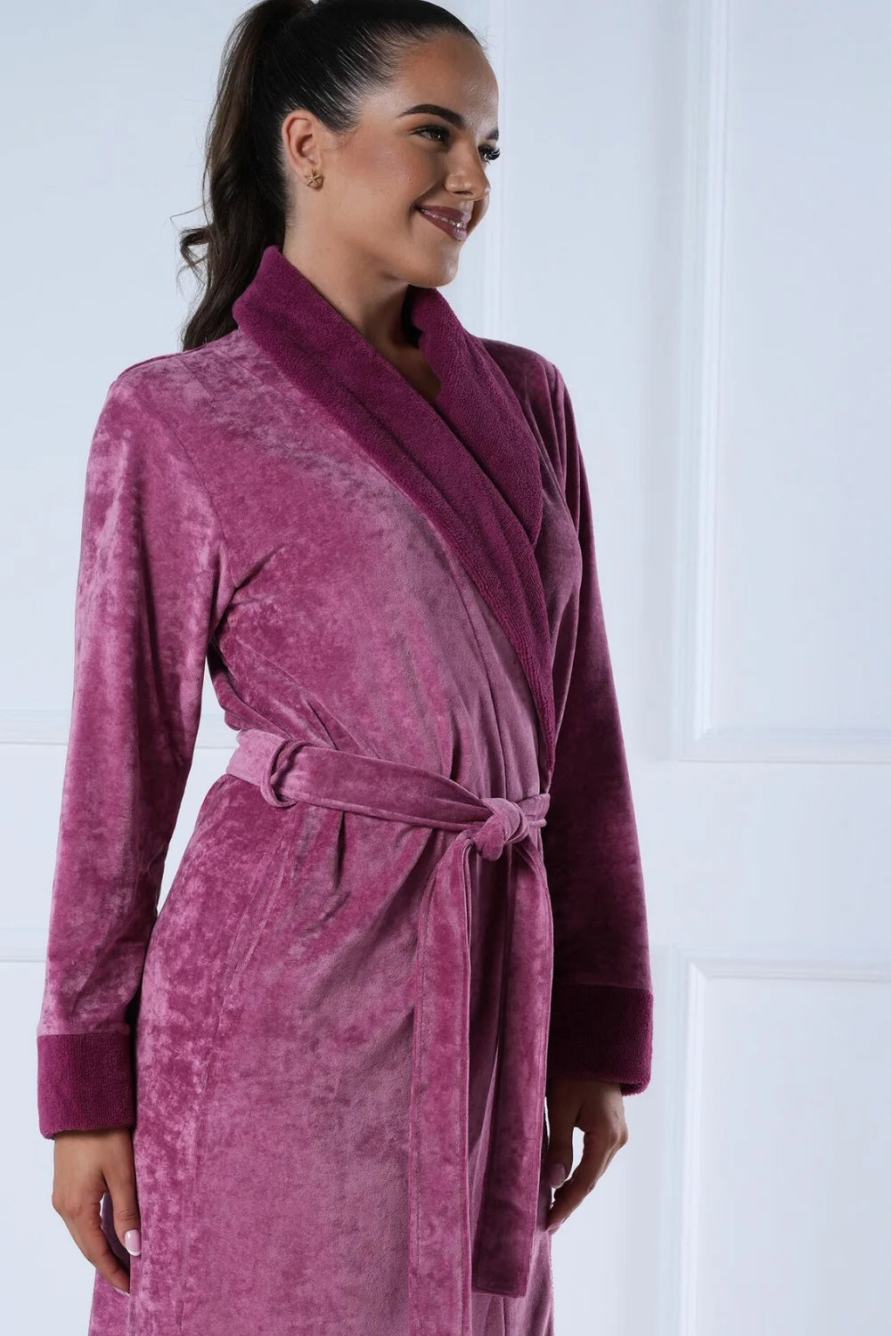 Belmanetti Elegant Extra Long Bamboo Blended Velour in Violet - Bamboo-based comfort