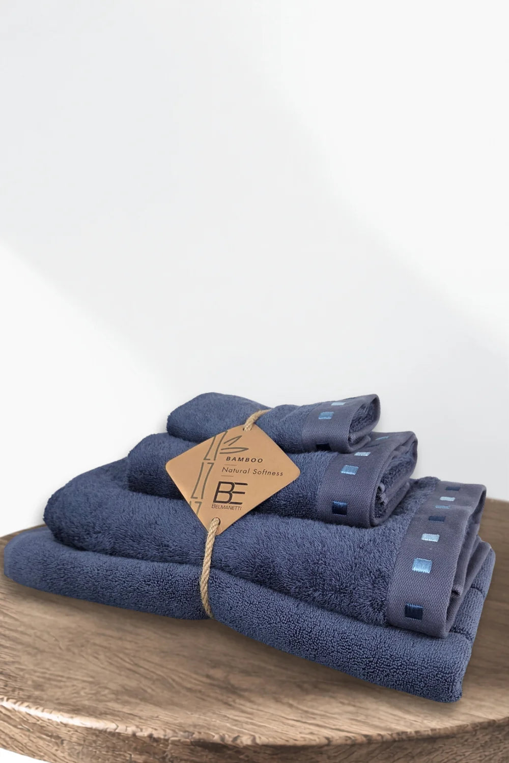 4-Piece Bamboo-Cotton Bathroom Set – Towel Set with Bath Mat