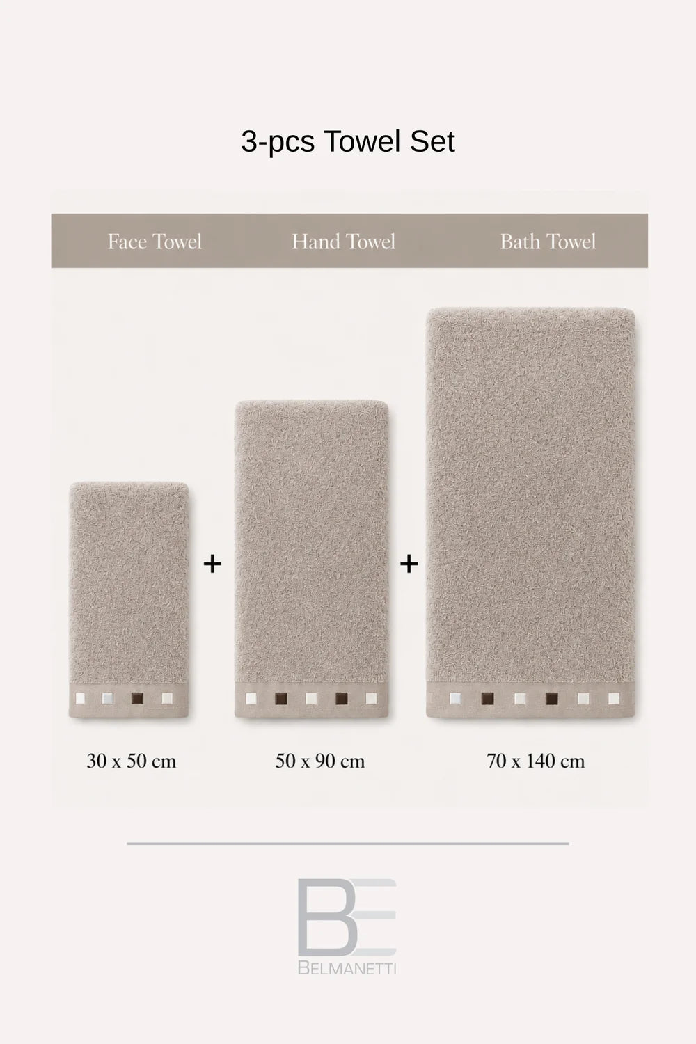 3-piece Bamboo Cotton Towel Set