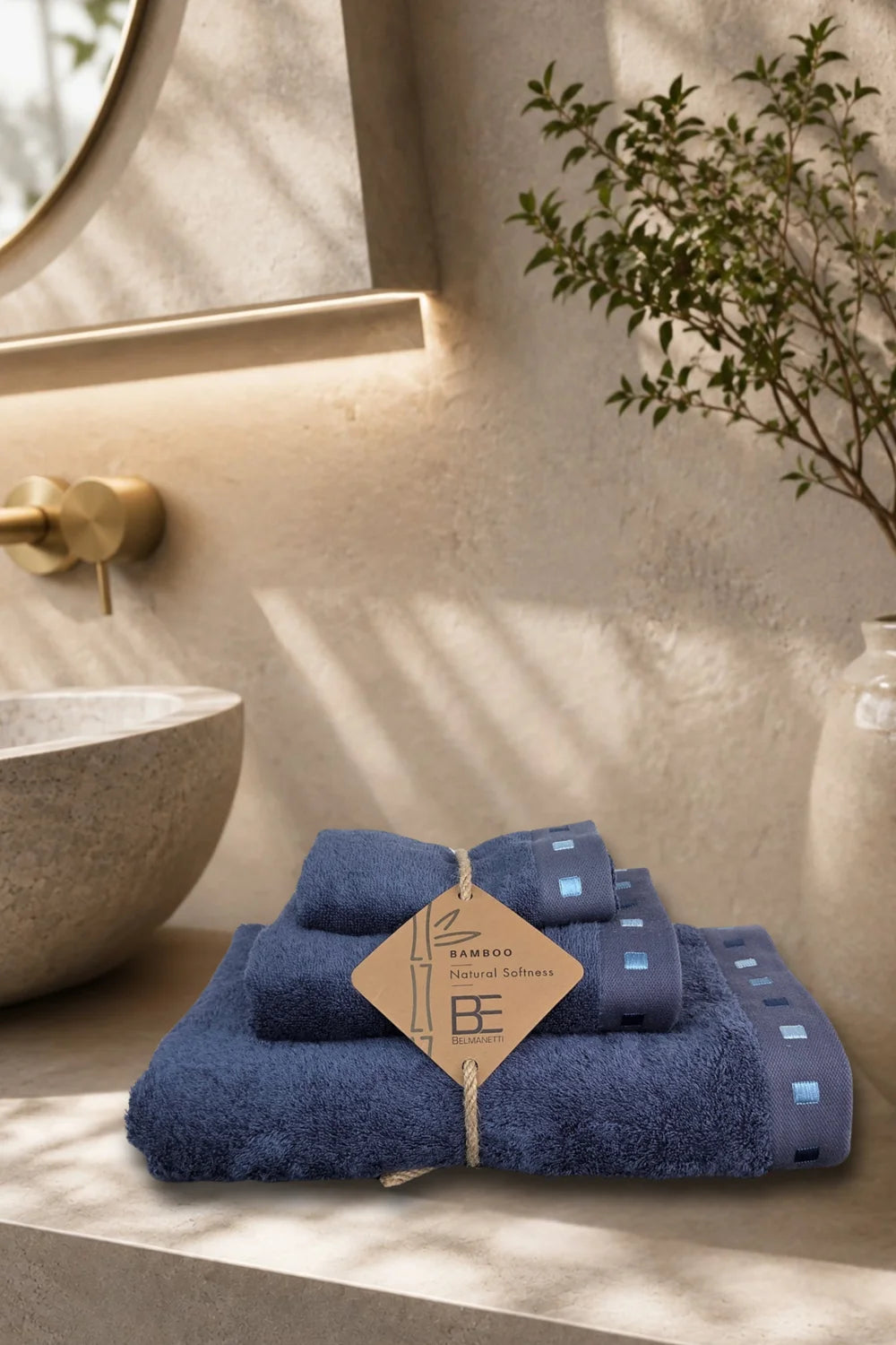 3-piece Bamboo Cotton Towel Set