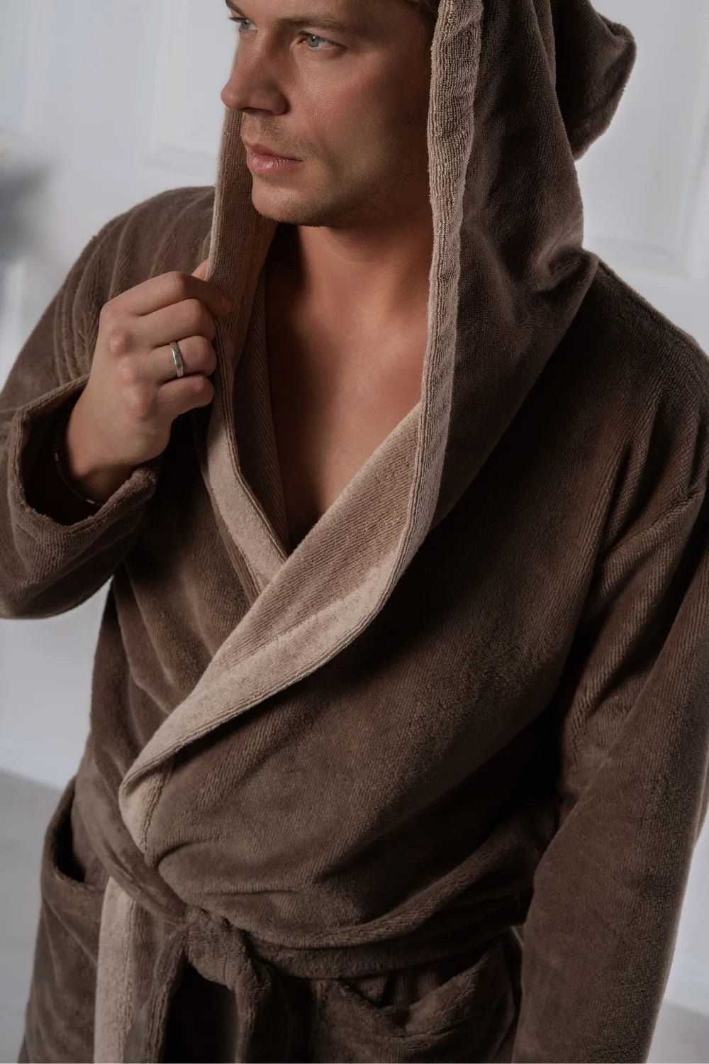 Hooded Men Bamboo Blend Robe