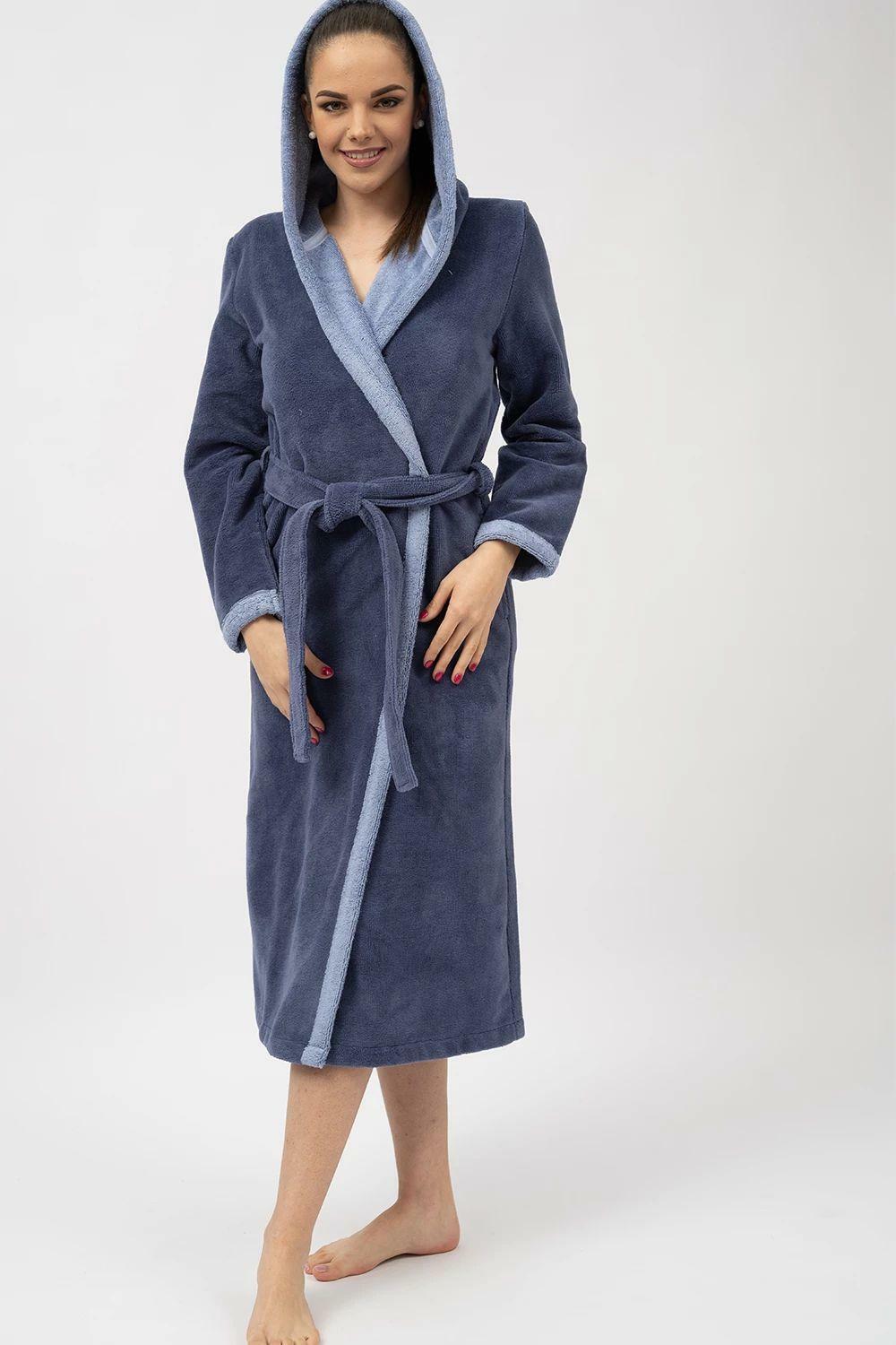 Belmanetti Bamboo Infused Long Hooded Robe in Cream - Year-round coziness