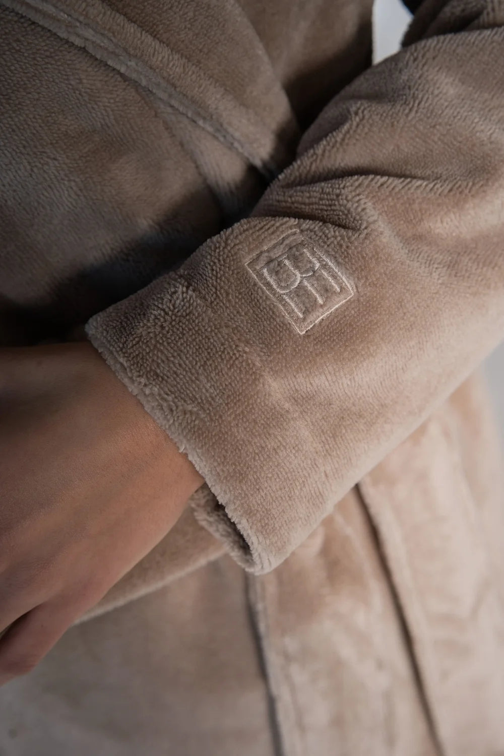 Curved Style Bamboo Velour Terry Robe