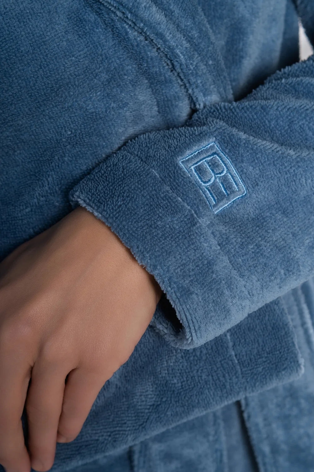 Curved Style Bamboo Velour Terry Robe