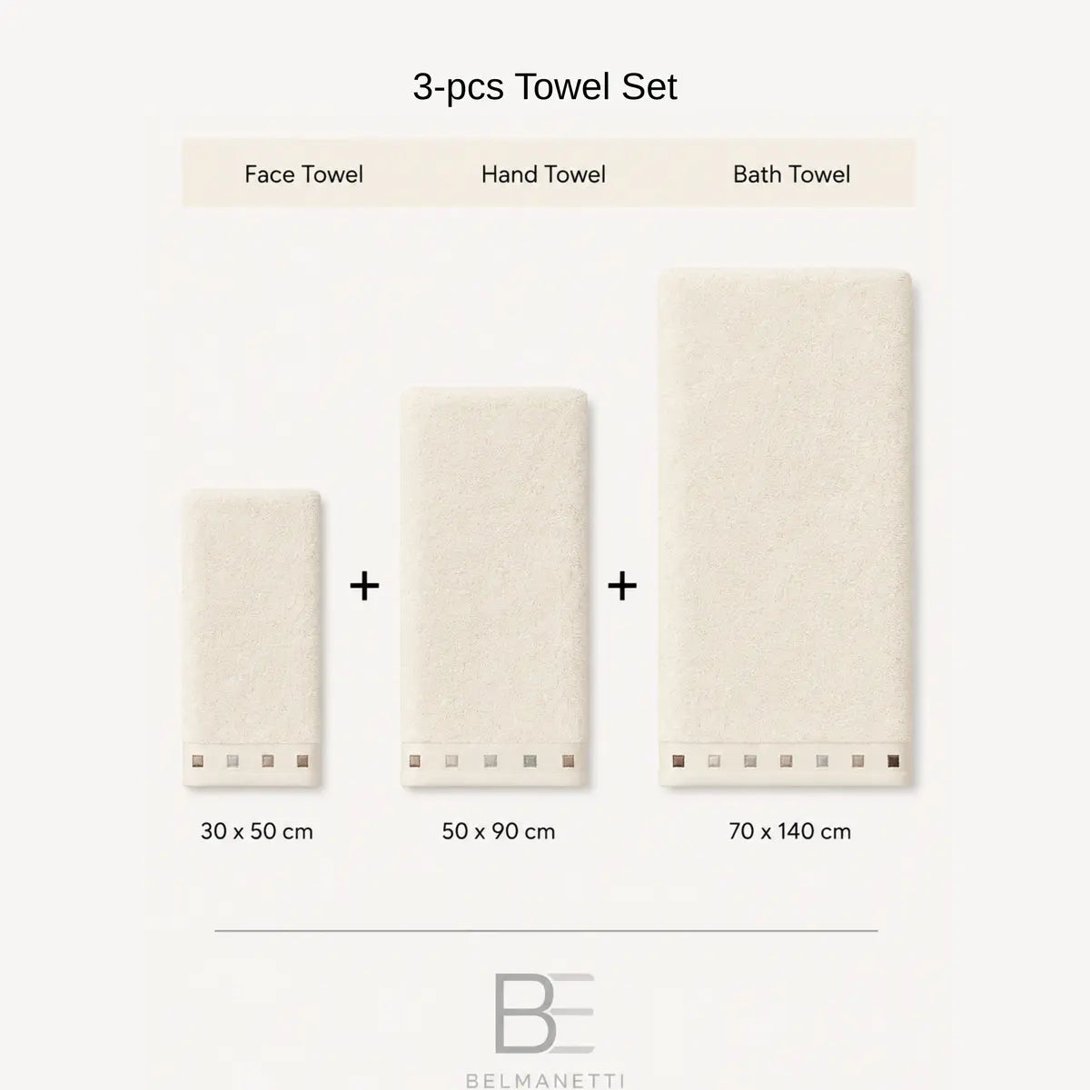 3-piece Bamboo-Cotton Towel Set