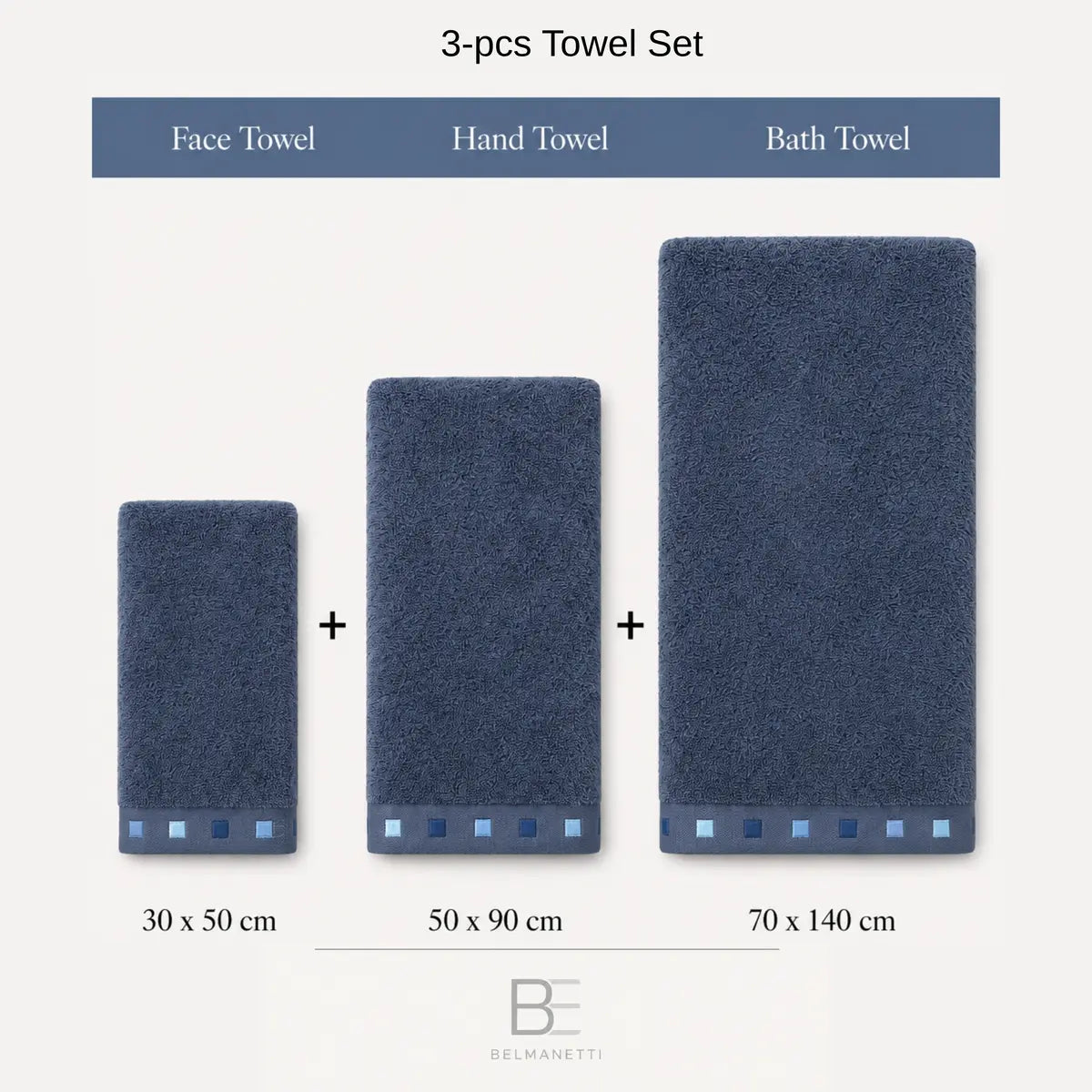 3-piece Bamboo-Cotton Towel Set