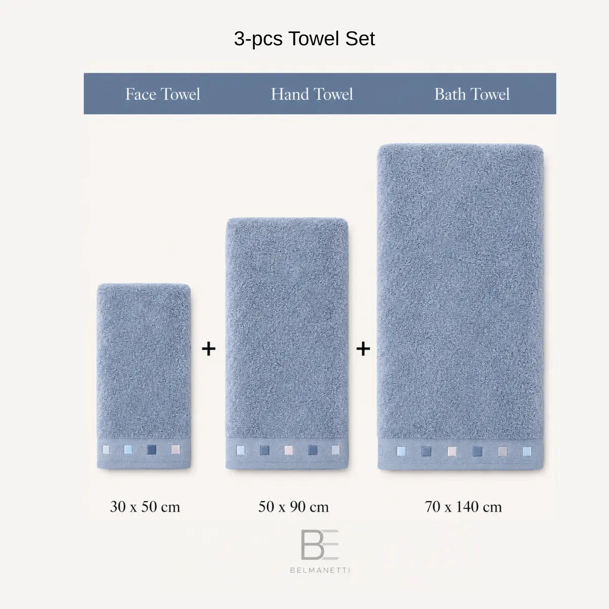 3-piece Bamboo-Cotton Towel Set