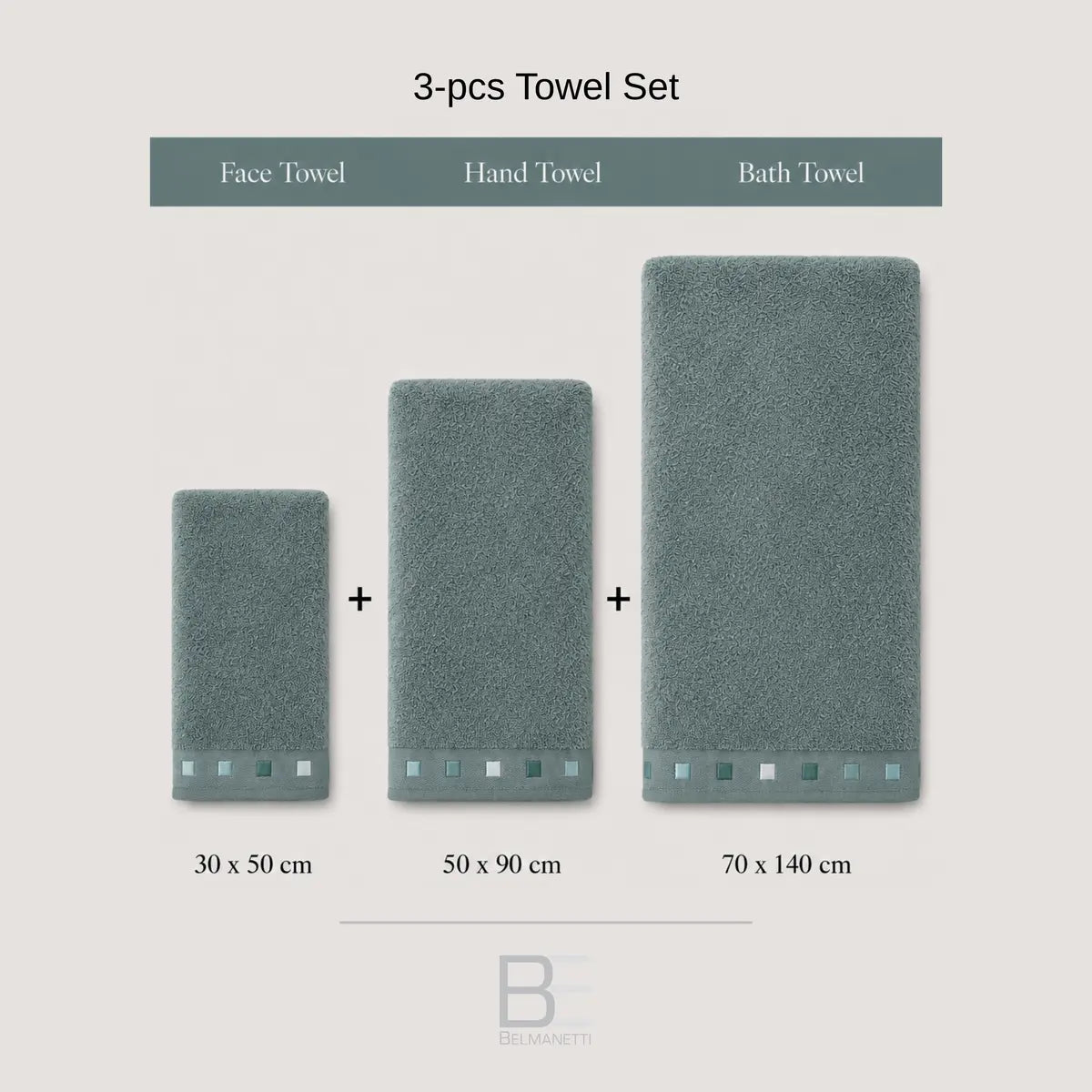 3-piece Bamboo-Cotton Towel Set