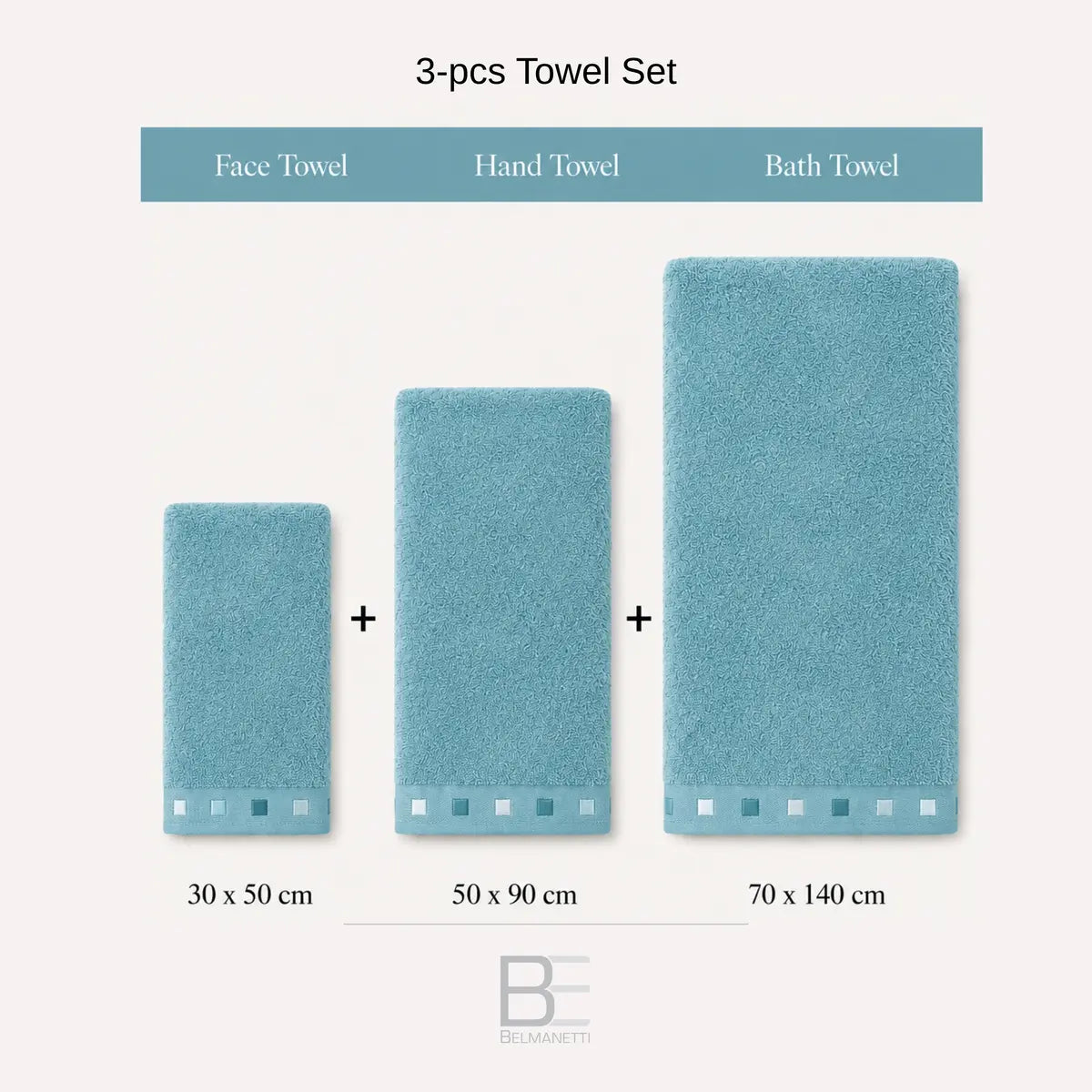 3-piece Bamboo-Cotton Towel Set