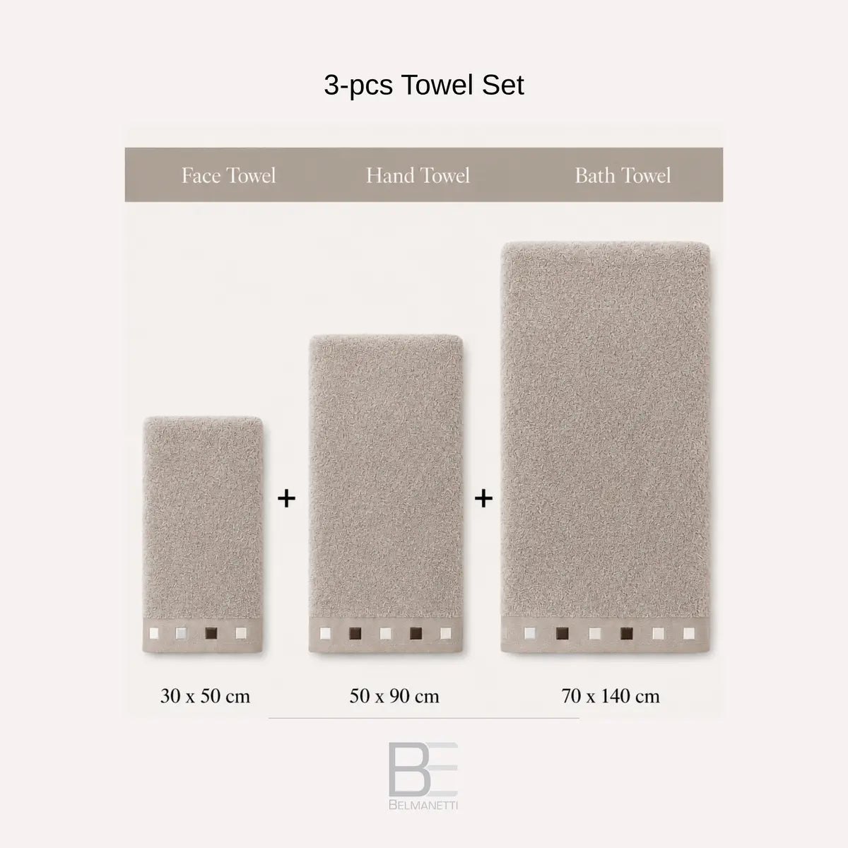 3-piece Bamboo-Cotton Towel Set