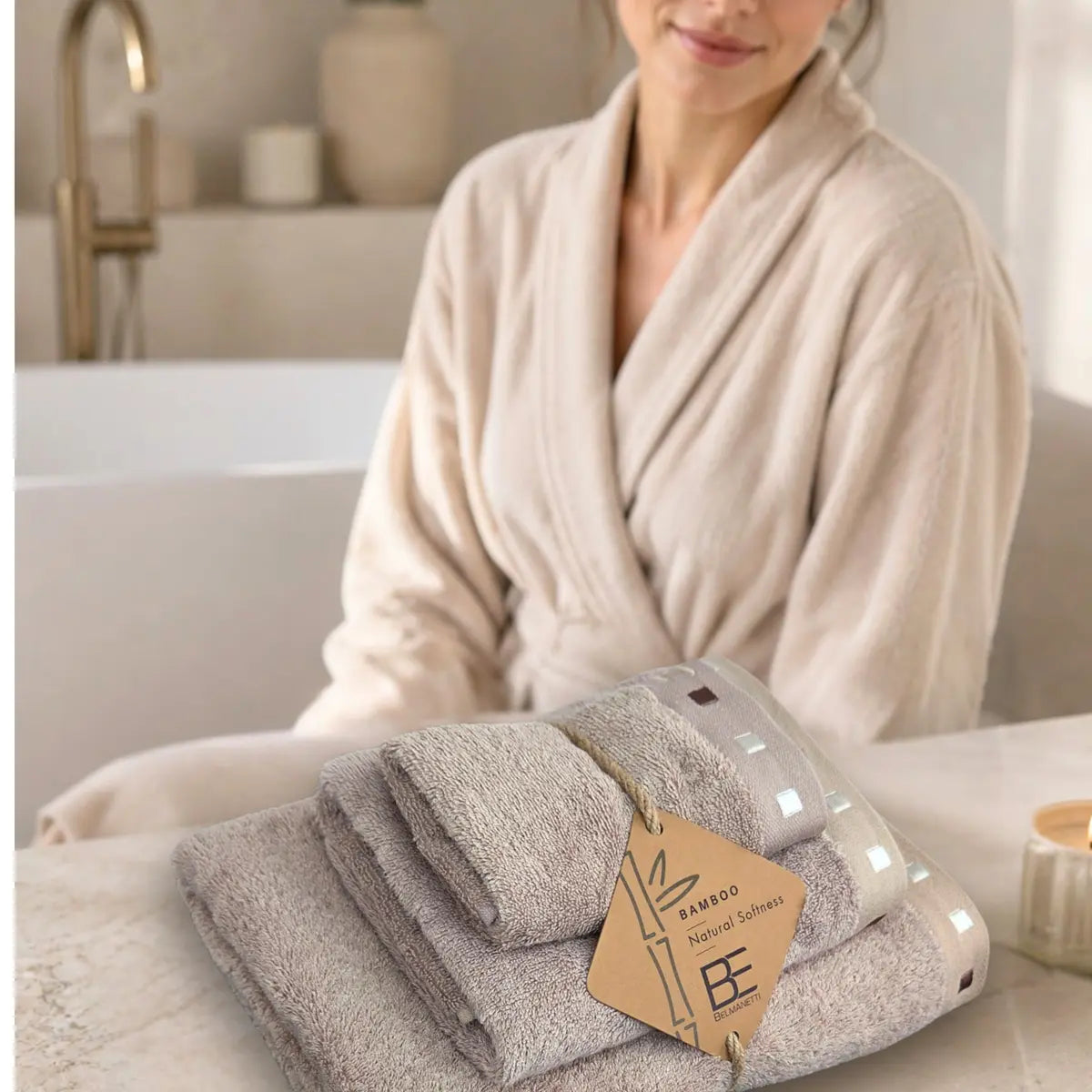 3-piece Bamboo-Cotton Towel Set