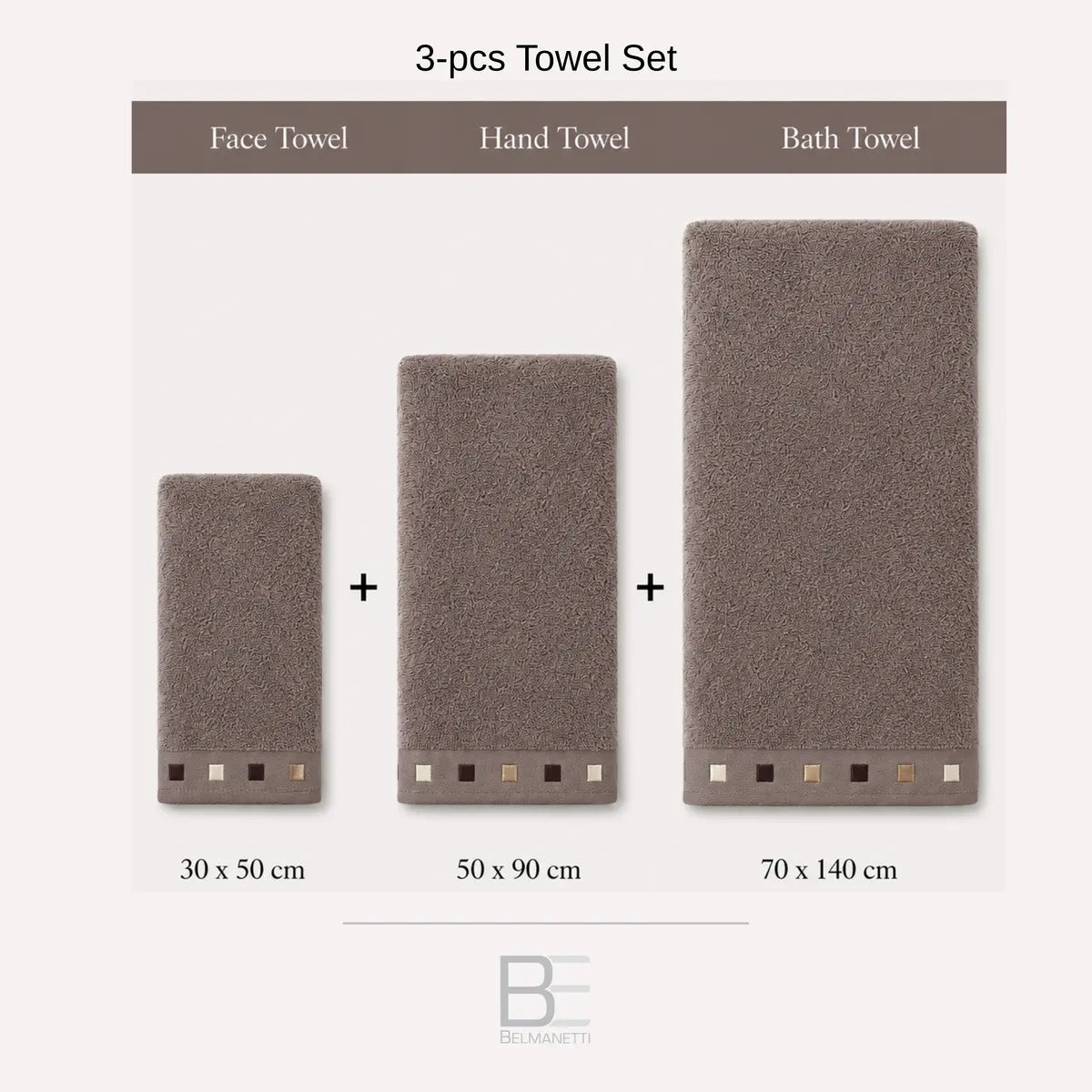 3-piece Bamboo-Cotton Towel Set