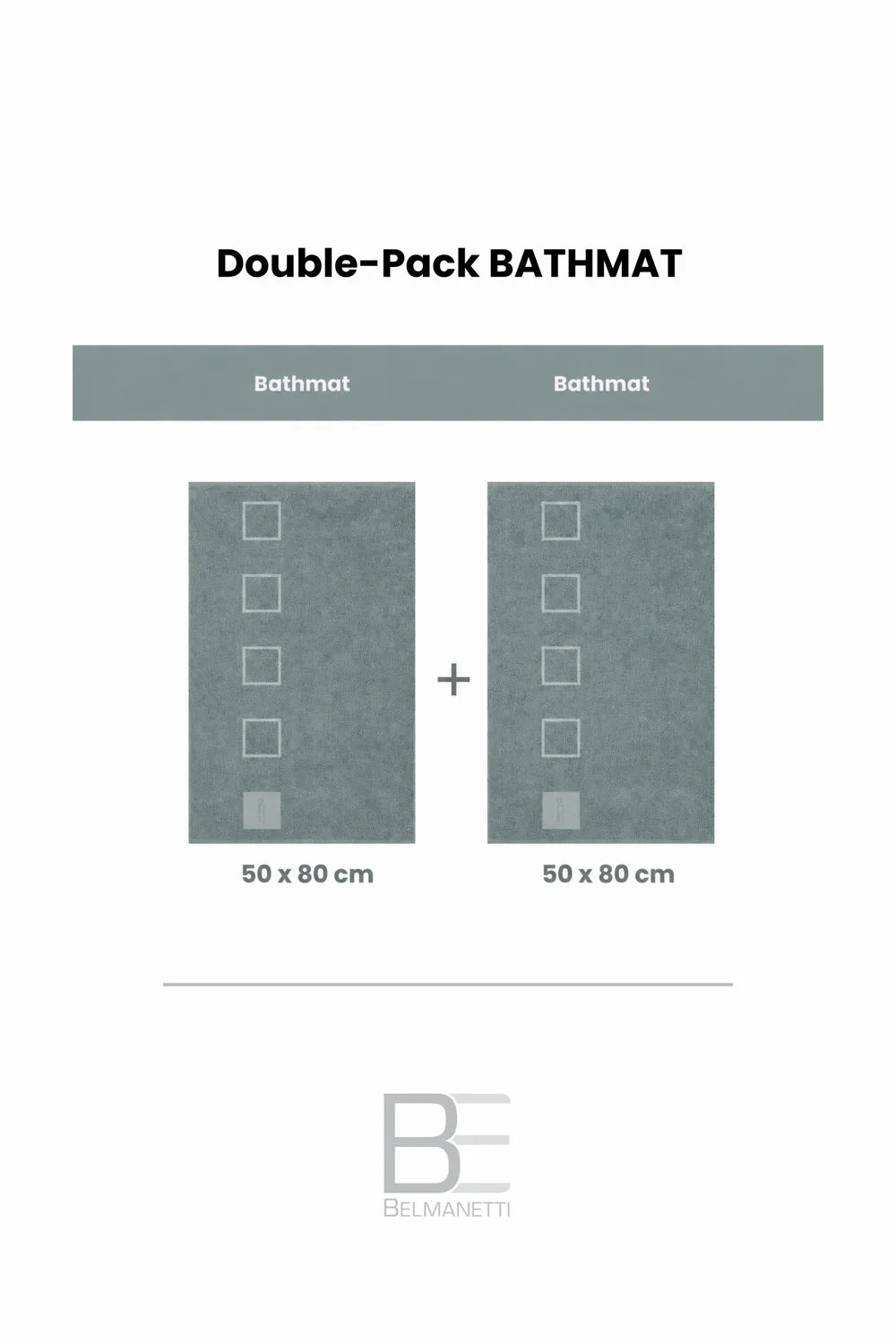 Bath Mat Duo Pack – 2 Matching Bamboo-Cotton Mats
