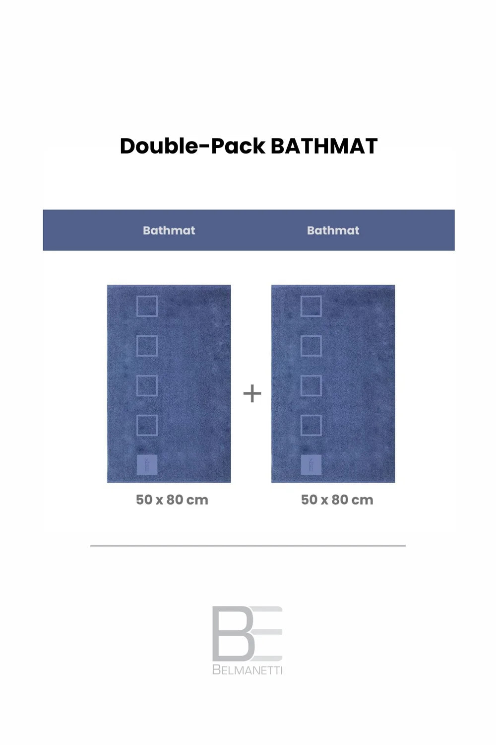 Bath Mat Duo Pack – 2 Matching Bamboo-Cotton Mats