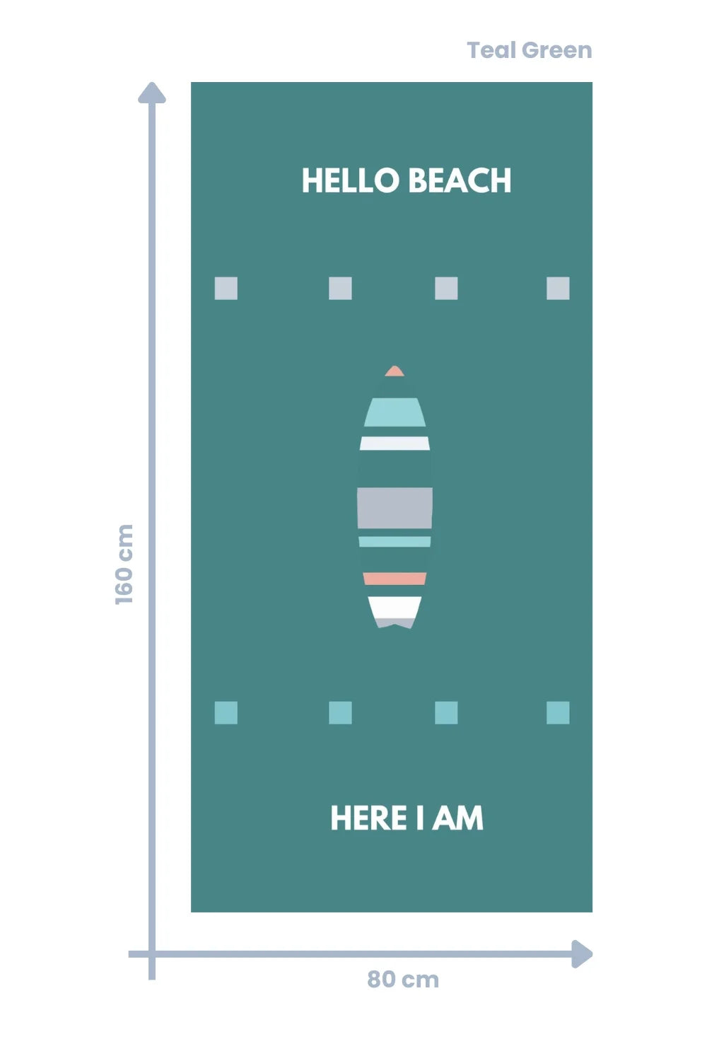 Belmanetti Surf Beach Towel Supersoft Cotton With in Provence Blue - Premium quality fabrics