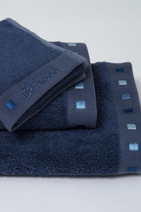 Belmanetti Bamboo Cotton Towel Extra Absorbent And in Blue - Gift-ready packaging