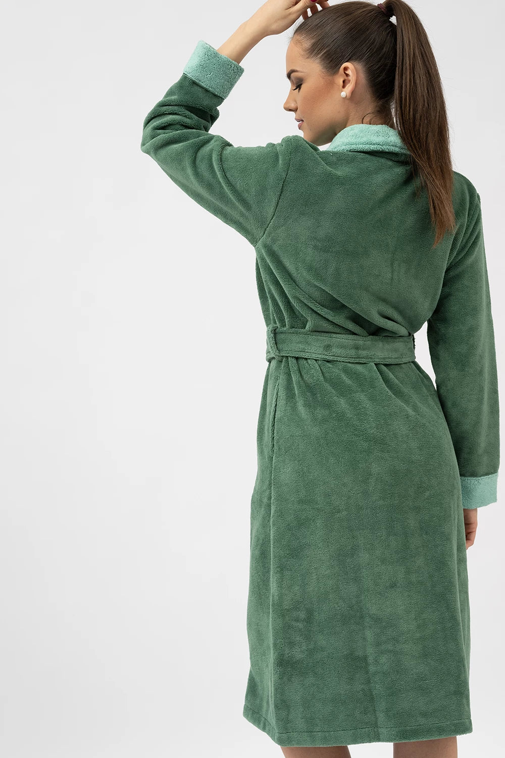 Belmanetti Bamboo Blend Luxe Contrast Shawl Collar in Deep Pink - Free delivery available