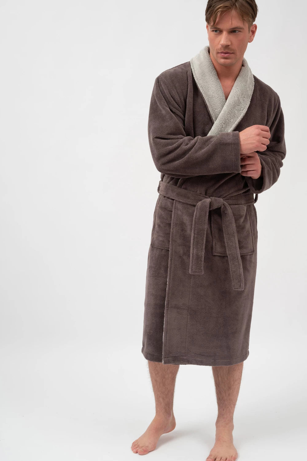 Belmanetti Men S Shawl Collar Bamboo Blend in Dark Blue - Long-lasting luxury