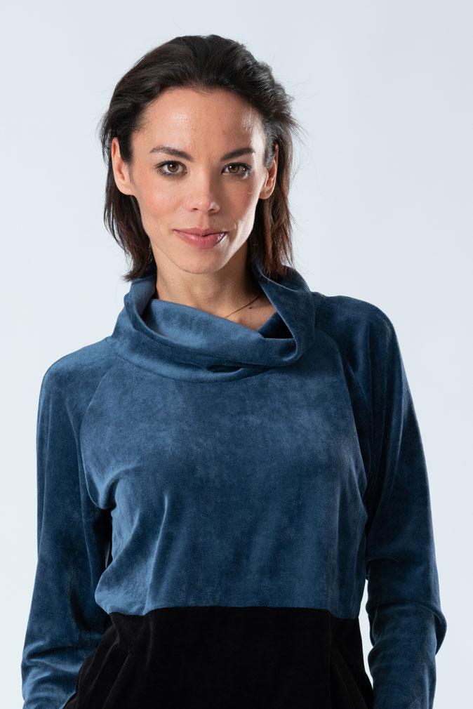 Belmanetti Modal Light Velour Sweatsuit In Colour in Indigo - Free delivery available