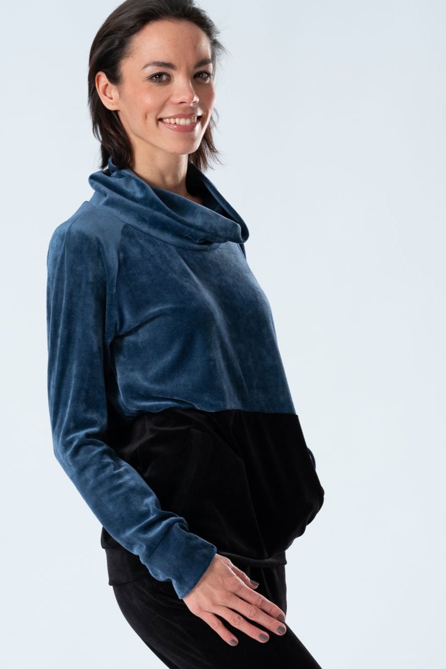 Belmanetti Modal Light Velour Sweatsuit In Colour in Indigo - Long-lasting luxury